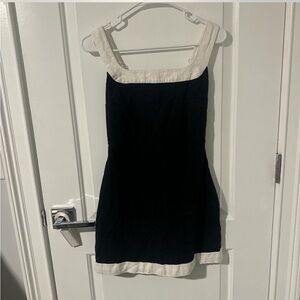 Abercrombie & Fitch Black and Cream Mini Dress